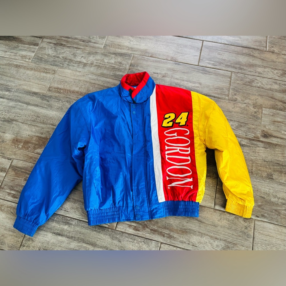 Vtg Jacket L Jeff Gordon 24 Nascar DUPONT Chase Authentics Racing Embroidered